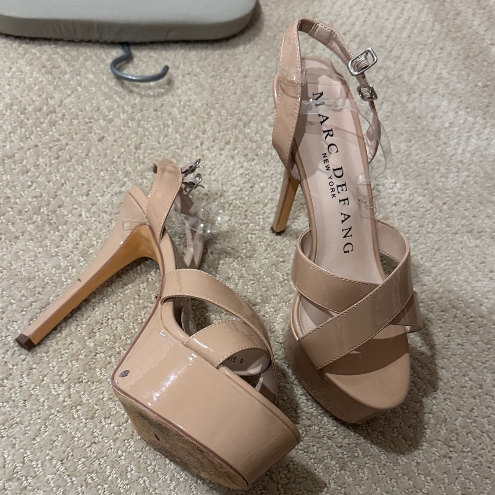 Beige Platform Heels